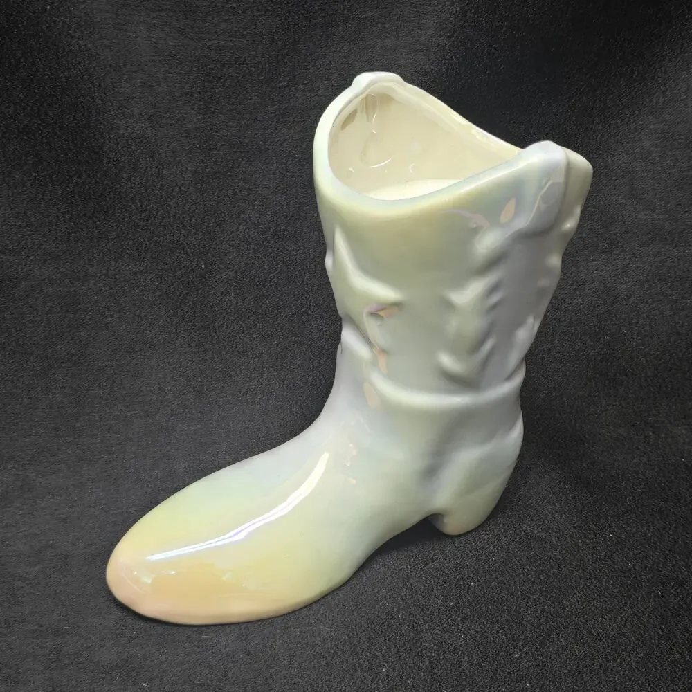 Iridescent Cowgirl Boot Scented Candle Apple Blossom Lilac & Jasmine 6.2 oz